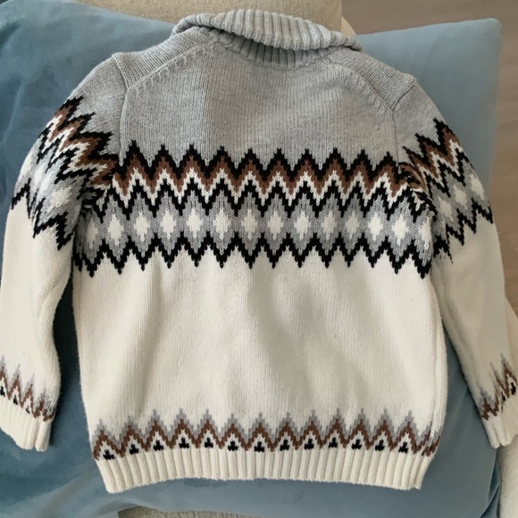 2T boy Janie & Jack Fair Isle cardigan sweater - Picture 4 of 4